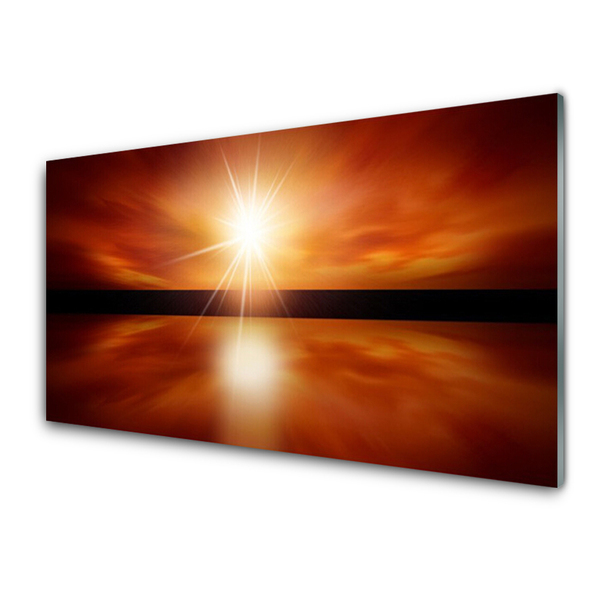 Panel Szklany Słońce Niebo Woda Krajobraz