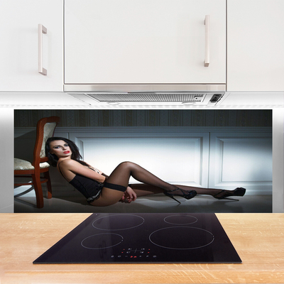 Panel Szklany do Kuchni Artystyczny Akt Kobiecy