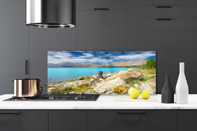 Panel Szklany do Kuchni Skały W Morskiej Tonii