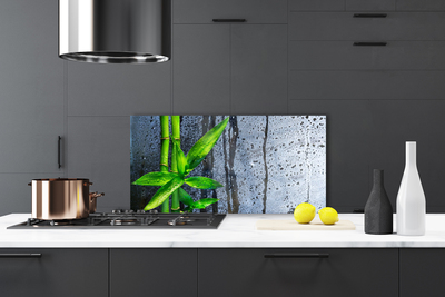Panel Szklany do Kuchni Świeżość Zielonego Bambusa