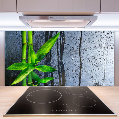 Panel Szklany do Kuchni Świeżość Zielonego Bambusa