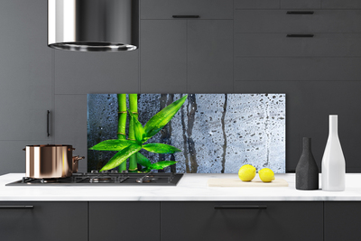 Panel Szklany do Kuchni Świeżość Zielonego Bambusa