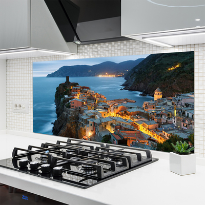 Panel Szklany do Kuchni Port U Stóp Majestatycznych Gór