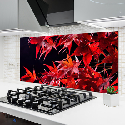 Panel Szklany Organiczna Tekstura Liści