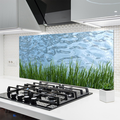 Panel Szklany Świeżość Trawy Nad Brzegiem