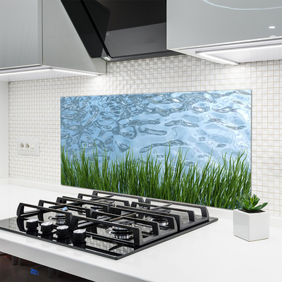 Panel Szklany Świeżość Trawy Nad Brzegiem