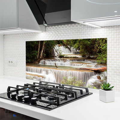 Panel Szklany Ukryty Wodospad W Gęstwinie Lasu