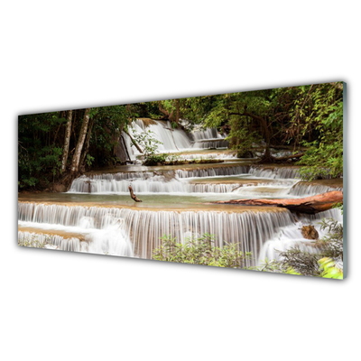 Panel Szklany Wodospad Las Przyroda
