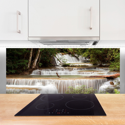 Panel Szklany Ukryty Wodospad W Gęstwinie Lasu