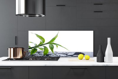 Panel nad blat kuchenny Harmonijne Połączenie Liści I Kamieni