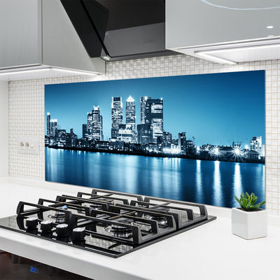 Panel Szklany Sylwetka Miejskich Wieżowców