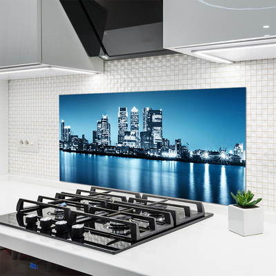 Panel Szklany Sylwetka Miejskich Wieżowców