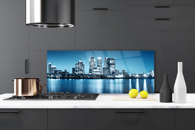 Panel Szklany Sylwetka Miejskich Wieżowców