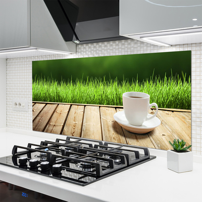 Szkło do Kuchni na Ścianę Chwila Relaksu W Ogrodzie