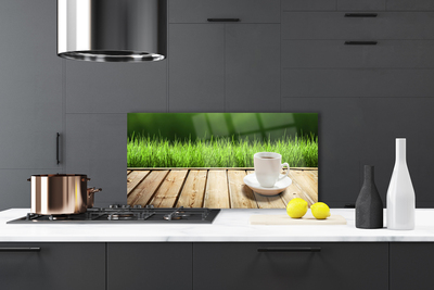 Szkło do Kuchni na Ścianę Chwila Relaksu W Ogrodzie