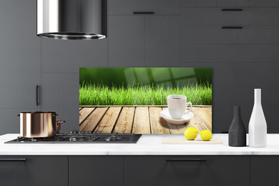 Szkło do Kuchni na Ścianę Chwila Relaksu W Ogrodzie