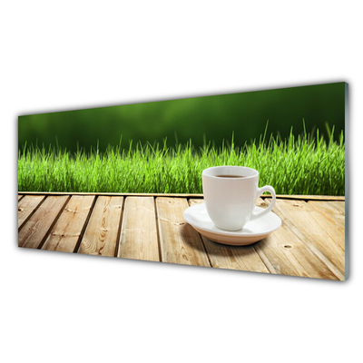 Szkło do Kuchni na Ścianę Chwila Relaksu W Ogrodzie