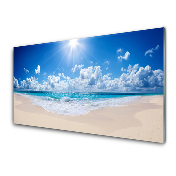Panel Szklany Plaża Morze Słońce Krajobraz