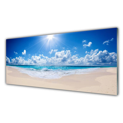 Panel Szklany Plaża Morze Słońce Krajobraz