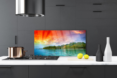 Szkło do Kuchni na Ścianę Brzeg Lasu Nad Bałtykiem