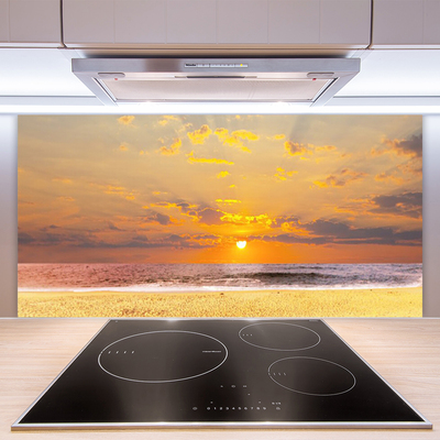 Panel Szklany Morze Plaża Słońce Krajobraz