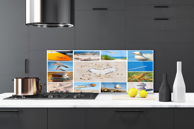 Panel Szklany Mewy Nad Brzegiem Oceanu