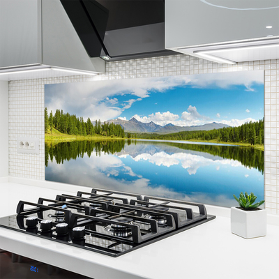 Szkło nad Blatem Harmonijny Pejzaż Alpejski