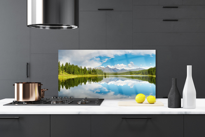 Szkło nad Blatem Harmonijny Pejzaż Alpejski