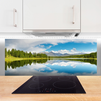 Szkło nad Blatem Harmonijny Pejzaż Alpejski