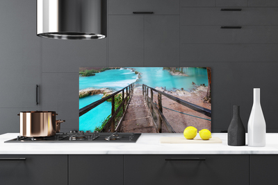 Panel Szklany Schody Prowadzące Do Jeziora