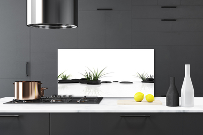 Panel Szklany do Kuchni Odbicie Traw W Lustrze Wody