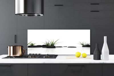 Panel Szklany do Kuchni Odbicie Traw W Lustrze Wody