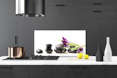 Panel Szklany do Kuchni Pierwsze Krokusy w Akwareli