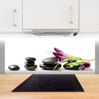 Panel Szklany do Kuchni Pierwsze Krokusy w Akwareli