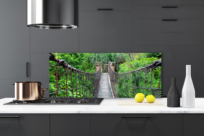 Panel Szklany Zabytkowy Most w Cieniu Drzew