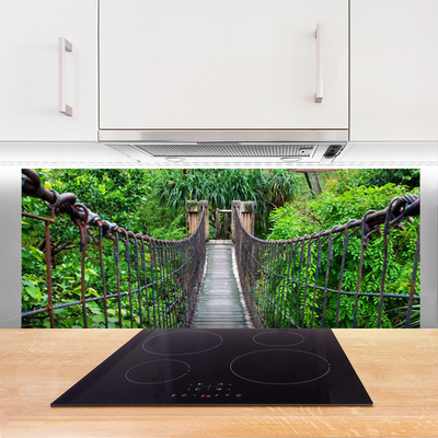 Panel Szklany Zabytkowy Most w Cieniu Drzew