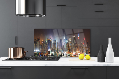 Panel Szklany Światła Wielkiej Metropolii