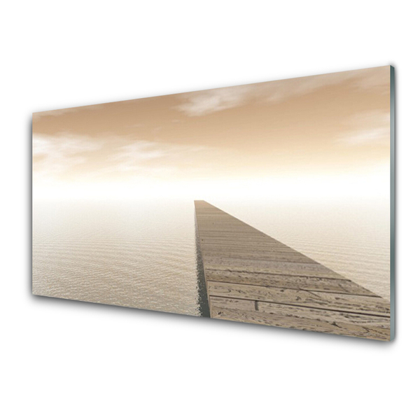 Panel Szklany Morze Molo Architektura