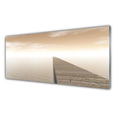 Panel Szklany Morze Molo Architektura