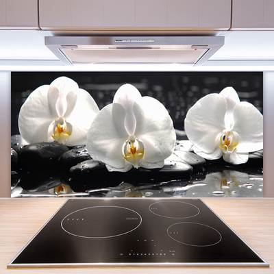Panel Szklany Kwiat Biała Orchidea