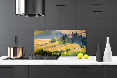 Panel nad blat kuchenny Malowniczy Pejzaż z Drzewami