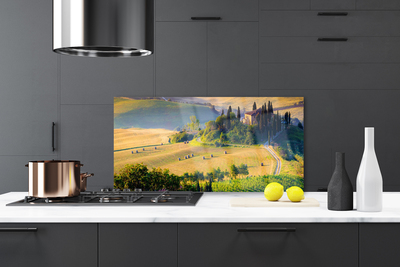 Panel nad blat kuchenny Malowniczy Pejzaż z Drzewami