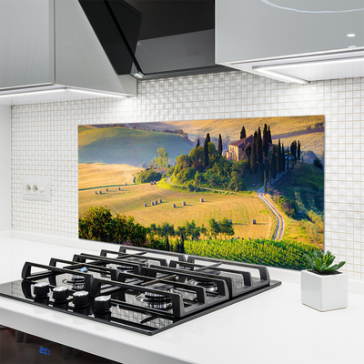 Panel nad blat kuchenny Malowniczy Pejzaż z Drzewami