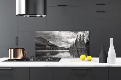 Panel Szklany Krystaliczne Jezioro pod Szczytami