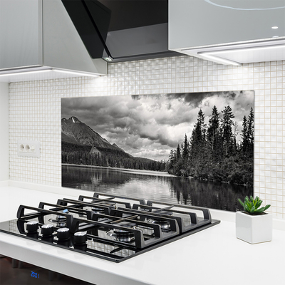 Panel Szklany Krystaliczne Jezioro pod Szczytami