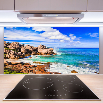 Panel Szklany Skalista Zatoka nad Oceanem