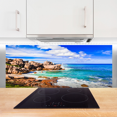 Panel Szklany Skalista Zatoka nad Oceanem