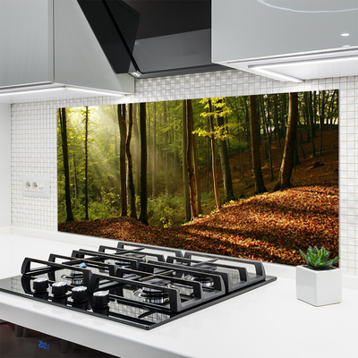 Panel Szklany Głęboka Zieleń Lasu