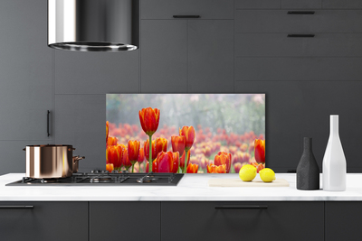 Panel Szklany Wiosenny Bukiet Tulipanów