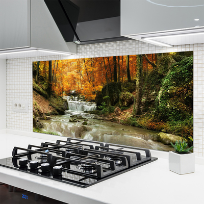 Panel Szklany Ukryty Wodospad w Gęstwinie